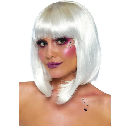 LEG AVENUE - PHOSPHORESCENT WHITE BOB CUT WIG