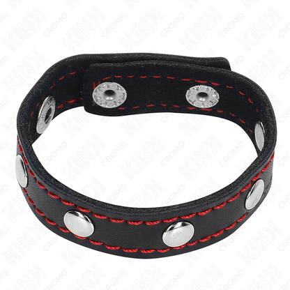 KINK - LEATHER COCK RING WITH SPIKES 21.5 X 1.6 CM