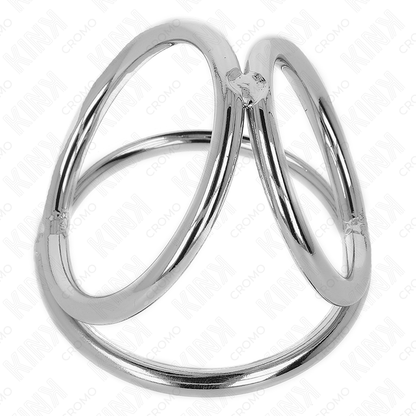 KINK - 3.2 CM TO 4.5 CM CHROME METAL TRIPLE COCK RING
