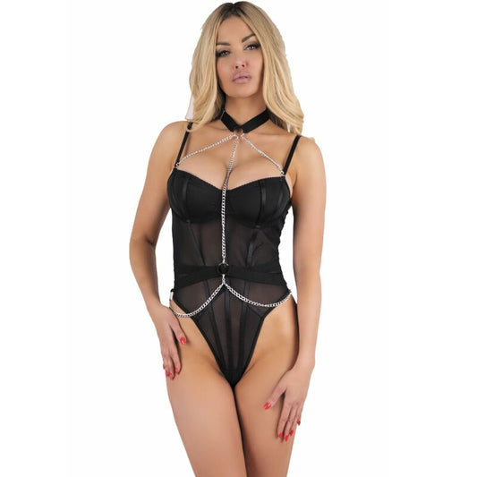 LIVCO CORSETTI FASHION - RUBIKA LC XG079 BODY WITH GARGANTILLA NEGRO S