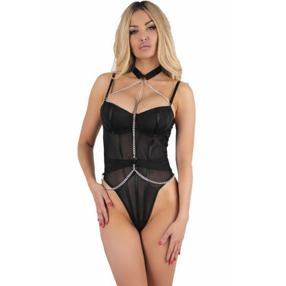 LIVCO CORSETTI FASHION - RUBIKA LC XG079 BODY WITH GARGANTILLA NEGRO S