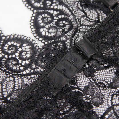 SUBBLIME - 953911 SILK AND LACE NIGHTGOWN + BLACK PANTIES S/M