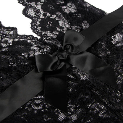 SUBBLIME - 930882 SEXY BLACK RUFFLED BODYSUIT L/XL