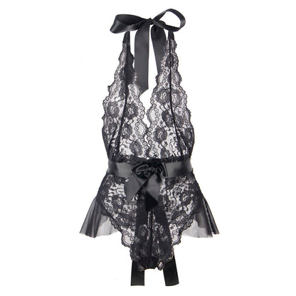 SUBBLIME - 930882 SEXY BLACK RUFFLED BODYSUIT L/XL