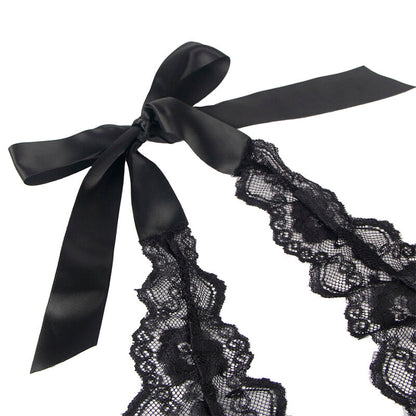 SUBBLIME - 930882 SEXY BLACK RUFFLED BODYSUIT L/XL