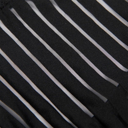 SUBBLIME - 954147 BLACK BODYSUIT WITH GARTER BELT S/M