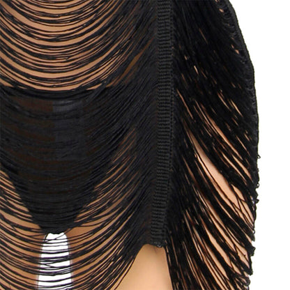 SUBBLIME - 954239 BLACK STRAP DRESS + THONG L/XL