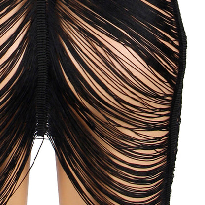 SUBBLIME - 954239 BLACK STRAP DRESS + THONG L/XL