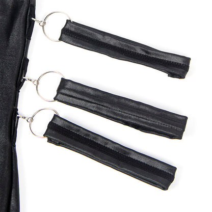 SUBBLIME - 954413 BLACK LEATHER BONDAGE BODYSUIT L/XL