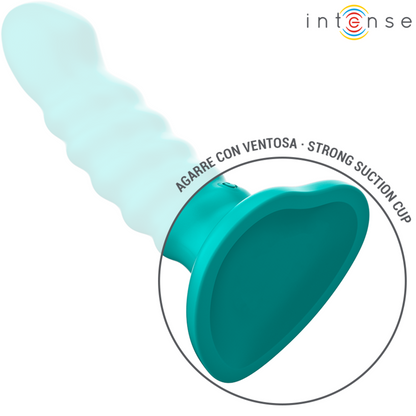 INTENSE - BUFFY VIBRADOR TALLA S DISEÑO ESPIRAL 10 VIBRACIONES CONTROL REMOTO AZUL