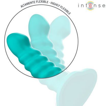 INTENSE - BUFFY VIBRADOR TALLA S DISEÑO ESPIRAL 10 VIBRACIONES CONTROL REMOTO AZUL