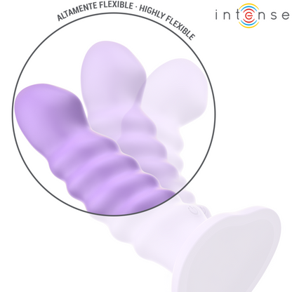 INTENSE - BRENDA VIBRADOR TALLA M DISEÑO ESPIRAL 10 VIBRACIONES MORADO CONTROL REMOTO