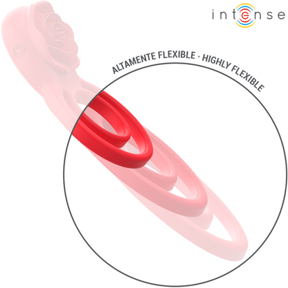 INTENSE - GAIL ESTIMULADOR ROSE 10 VIBRACIONES ROJO MANDO A DISTANCIA