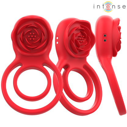 INTENSE - GAIL ESTIMULADOR ROSE 10 VIBRACIONES ROJO MANDO A DISTANCIA