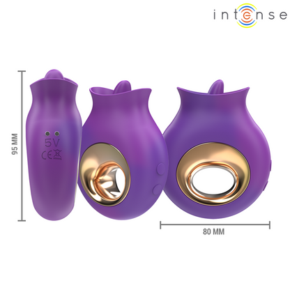 INTENSE - TULI CLITORAL STIMULATOR 9 VIBRATIONS AND 9 OSCILATIONS PURPLE
