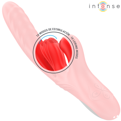 INTENSE - KAROL MULTIFUNCTION VIBRATOR IMPULSE &amp; STIMULATION &amp; SUCTION RED