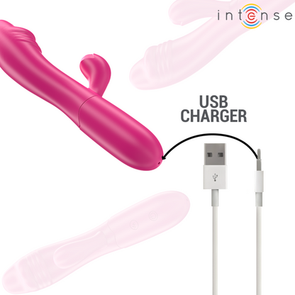 INTENSE - IVY FLEXIBLE VIBRATOR 10 VIBRATIONS WITH PINK STIMULATING TONGUE