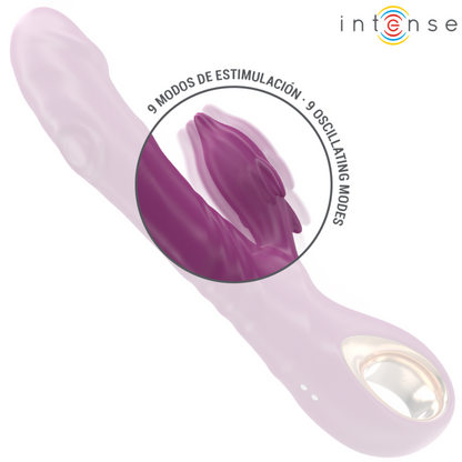 INTENSE - HALLE MULTIFUNCTIONAL VIBRATOR WITH PURPLE DOLPHIN STIMULATING TONGUE