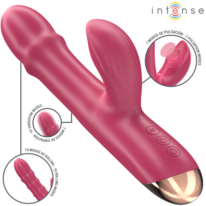 INTENSE - CHLOE MULTIFUNCTIONAL 3-IN-1 VIBRATOR RED