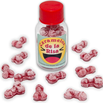 SPICY DIABLO - 12 STRAWBERRY/CHERRY PENIS-SHAPED LAUGHING CANDIES