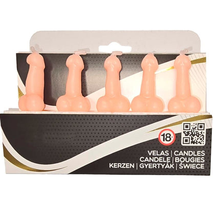 DIABLO PICANTE - BOX WITH 5 CANDLES IN THE SHAPED OF MEAT PENIS