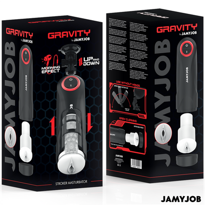 JAMYJOB - MASTURBADOR AUTOMÁTICO DE VAGINA POR GRAVEDAD 5 MODOS DE SUCCIÓN