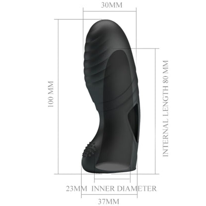 PRETTY LOVE - ALAN BLACK SILICONE FINGER VIBRATOR