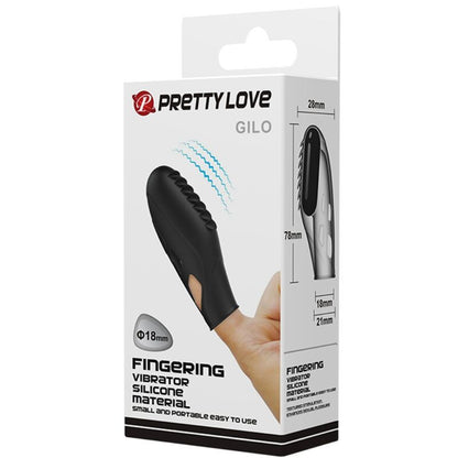 PRETTY LOVE - BLACK SILICONE FINGER VIBRATOR