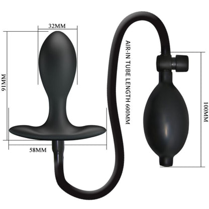 PRETTY LOVE - BLACK INFLATABLE BUTT PLUG