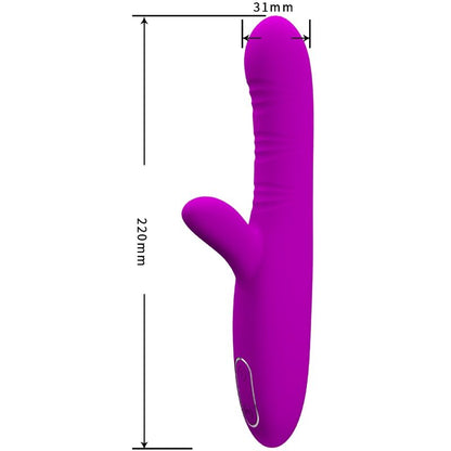 PRETTY LOVE - ANGELIQUE MULTIFUNCTION VIBRATOR + PURPLE CLITORAL STIMULATOR