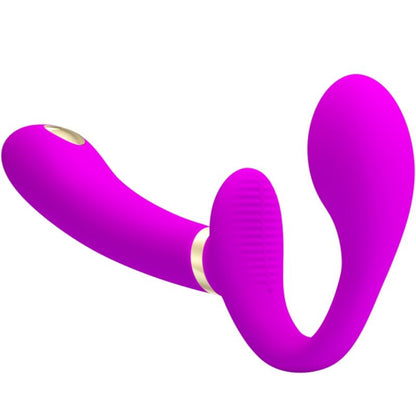 PRETTY LOVE - THUNDERBIRD DOUBLE VIBRATOR STRAP-ON REMOTE CONTROL PURPLE