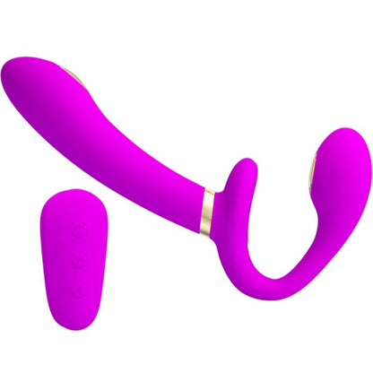 PRETTY LOVE - THUNDERBIRD DOUBLE VIBRATOR STRAP-ON REMOTE CONTROL PURPLE