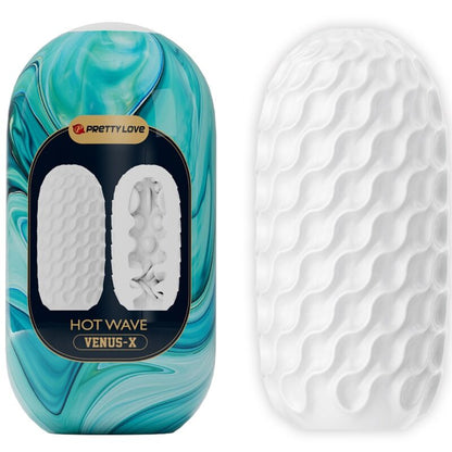 PRETTY LOVE - HOT WAVE WHITE SILICONE MALE MASTURBATOR
