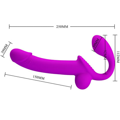 PRETTY LOVE - PURPLE KELPIE DOUBLE STRAP-ON STIMULATOR