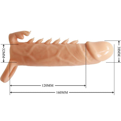 PRETTY LOVE - EMMIT PENIS SLEEVE + FLESH CLITORAL STIMULATOR