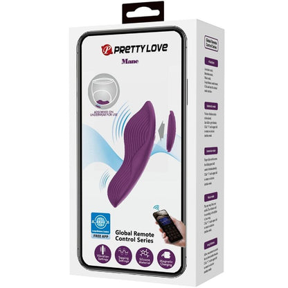 PRETTY LOVE - MANE LAY ON MASSAGEADOR DE CLITÓRIS 10 VIBRAÇÕES CONTROLE REMOTO ROXO