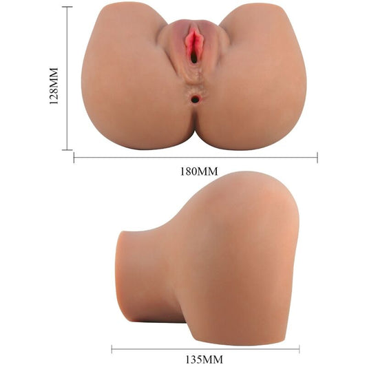 CRAZY BULL - VIBRADOR MILA BUTT COM VAGINA REALISTA E ÂNUS CONTROLE DE CARNE REMOTO