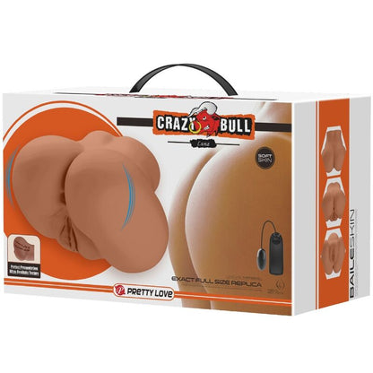 CRAZY BULL - LUNA VIBRADOR BUTT COM VAGINA REALISTA E ÂNUS CONTROLE DE CARNE REMOTO