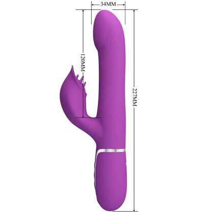 PRETTY LOVE - 4-IN-1 PURPLE MULTIFUNCTIONAL VIBRATOR AND STIMULATOR