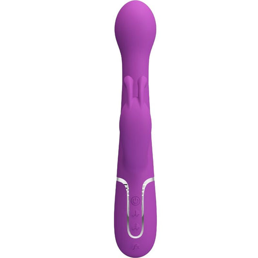 PRETTY LOVE - DEJON 3-IN-1 MULTIFUNCTIONAL RABBIT VIBRATOR PURPLE