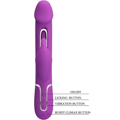 PRETTY LOVE - KAMPAS 3 EM 1 MULTIFUNCIONAL COELHO VIBRADOR ROXO