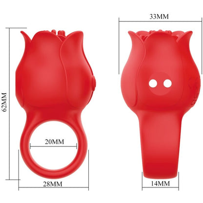 PRETTY LOVE - JAE ROSE FINGER VIBRATOR 10 VIBRATIONS RED