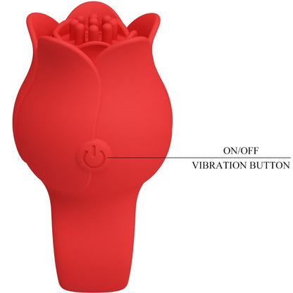 PRETTY LOVE - VIBRADOR DE DEDO EM FORMA DE JAE ROSE 10 VIBRAÇÕES VERMELHO