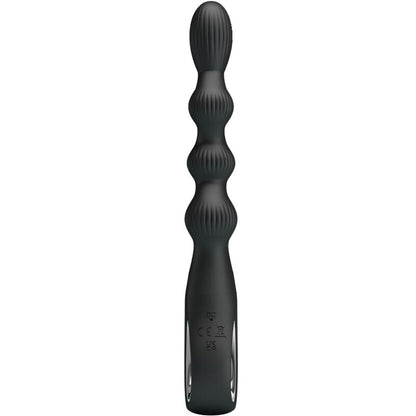 PRETTY LOVE - FEDERER ANAL VIBRATOR 12 VIBRATIONS BLACK