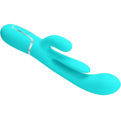 PRETTY LOVE - SHANIA TRIPLE RABBIT MULTIFUNCTIONAL 3-IN-1 VIBRATOR BLUE