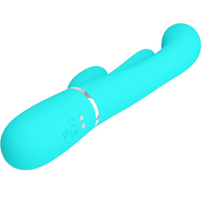 PRETTY LOVE - SHANIA TRIPLE RABBIT MULTIFUNCTIONAL 3-IN-1 VIBRATOR BLUE