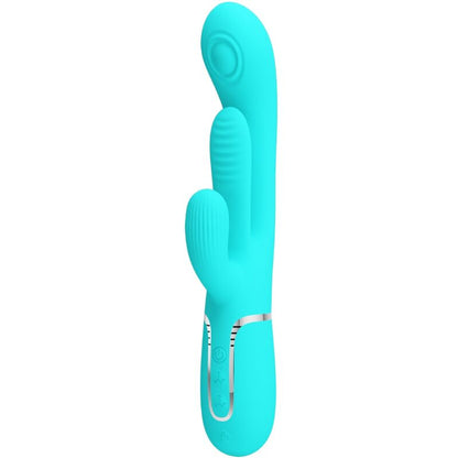 PRETTY LOVE - SHANIA TRIPLE RABBIT MULTIFUNCTIONAL 3-IN-1 VIBRATOR BLUE