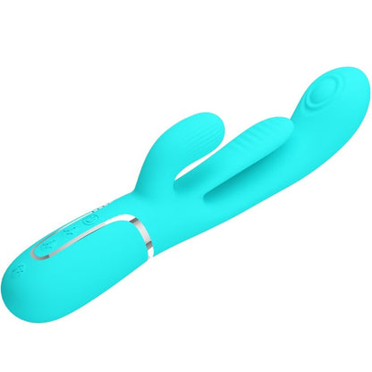 PRETTY LOVE - SHANIA TRIPLE RABBIT MULTIFUNCTIONAL 3-IN-1 VIBRATOR BLUE
