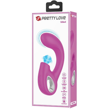 PRETTY LOVE - SIBEL SIBEL G-SPOT VIBRATOR + CLITORAL STIMULATOR 10 VIBRATIONS PURPLE
