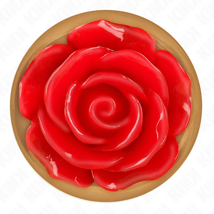 KINK - ROSE GOLD ANAL PLUG WITH RED ROSE L